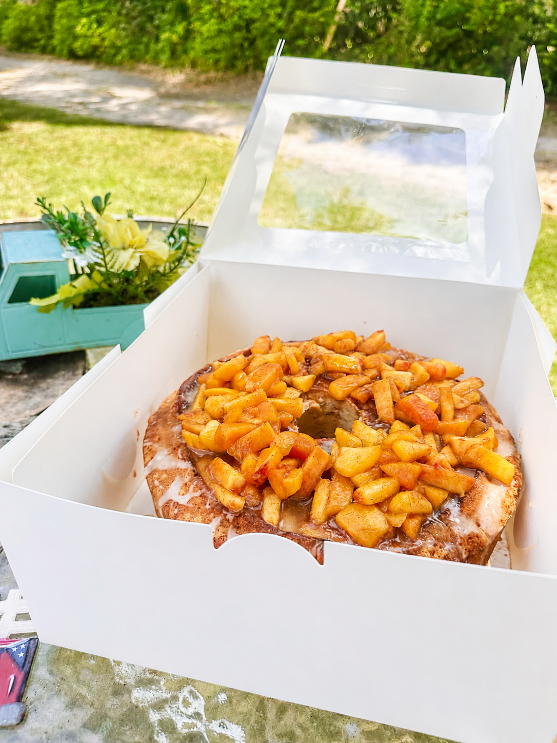 Sampler box with four pound cake slices